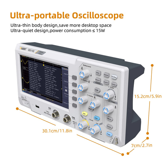 Desktop Digital Oscilloscope 100MHz 1GS/s Dual Channel