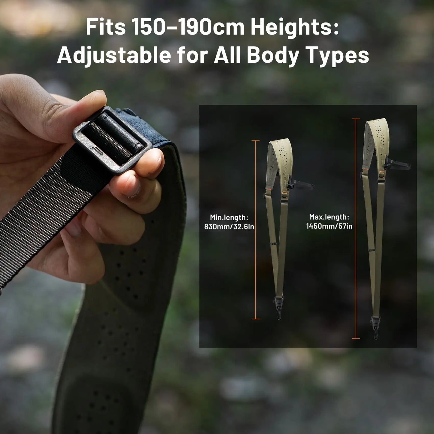 Green Heavy Duty Camera Strap Pro Quick Release