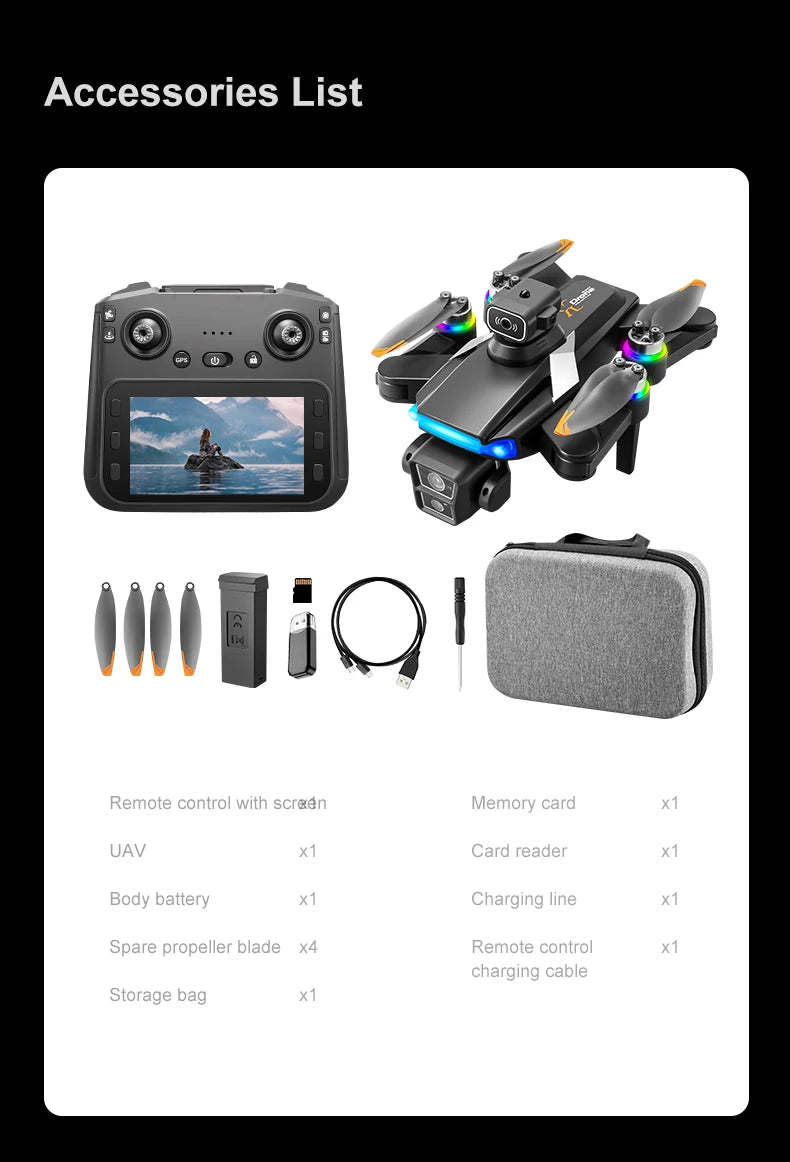 Professional 8K FPV Drone with Brushless Motors and GPS