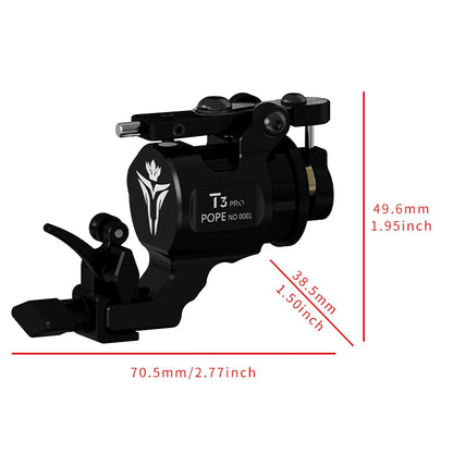 Green T3Pro Tattoo Gun Powerful Motor Adjustable Stroke