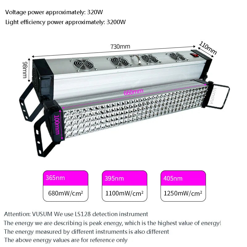 3200W Triple Wavelength UV Resin Light