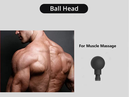 Silver Handheld Massage Gun with Multiple Speed Settings