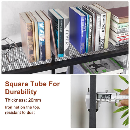 Tall Display Bookshelf Cabinet for Living Room Office