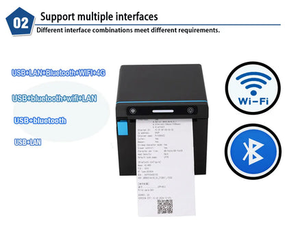 250mm/s Thermal Printer for Food Delivery and POS Systems