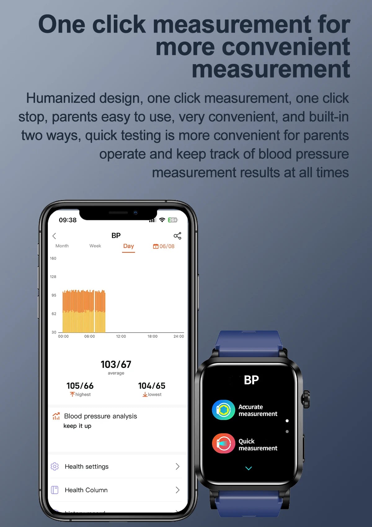 Red Smartwatch with Heart Fat & Uric Acid Monitor