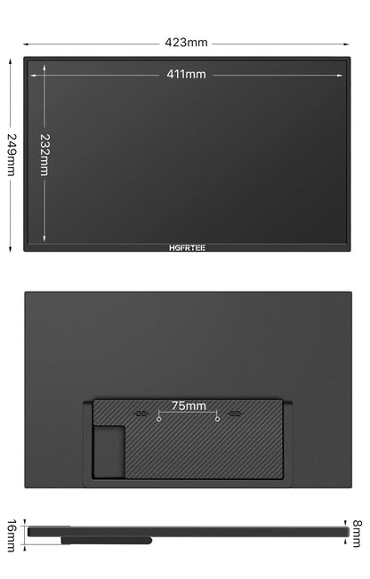 18.5" Portable Monitor with 100Hz HDR IPS Display