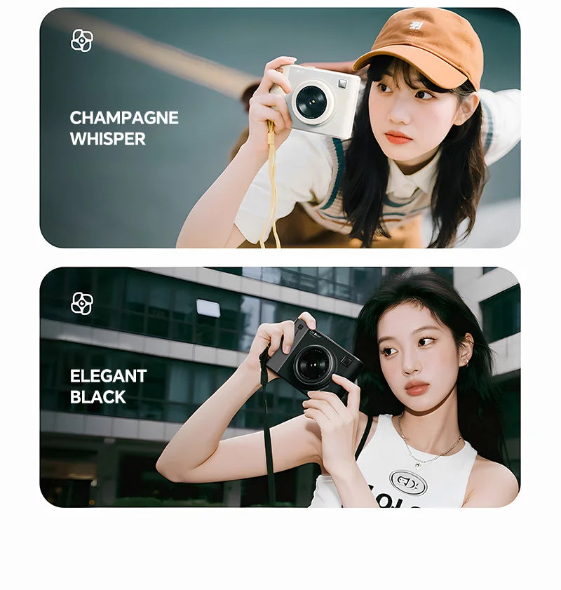 Retro Hybrid Instant Camera 2.8 Inch IPS Screen WiFi Printer