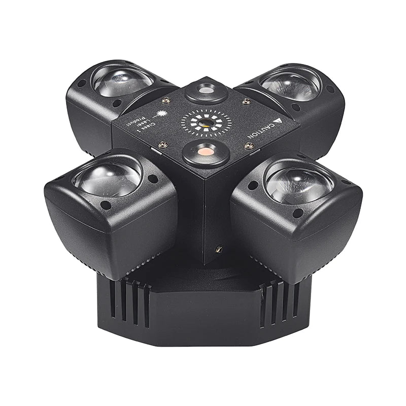 4-Arm LED Disco Light with Laser & Strobe Effects