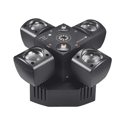 4-Arm LED Disco Light with Laser & Strobe Effects