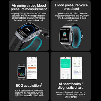 Blue Smart Watch for Bluetooth Call and Health Metrics