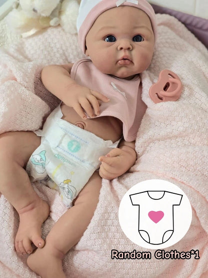 45cm Lifelike Silicone Reborn Baby Doll Girl