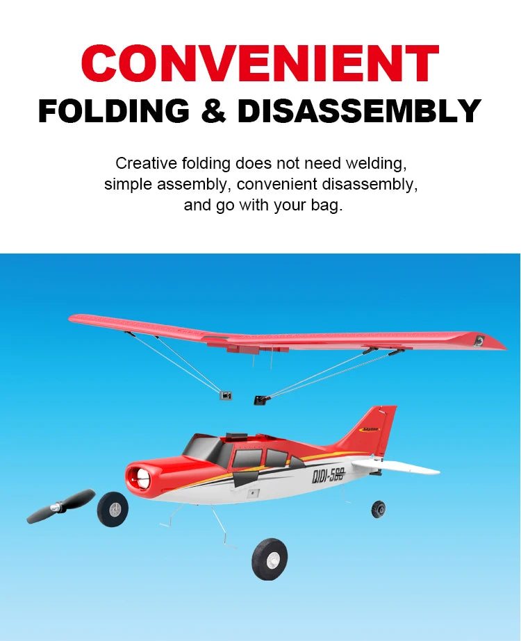 Blue 4CH Brushless RC Airplane with EPP Foam Design