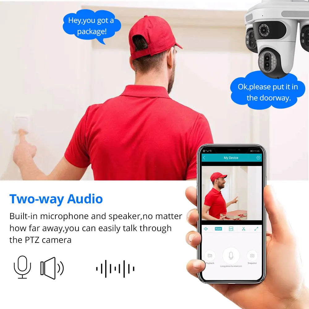 Auto-Tracking Outdoor Panoramic Camera 32GB