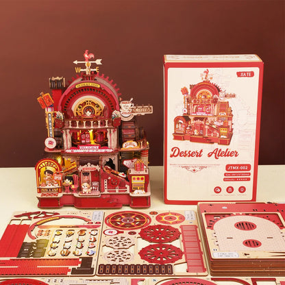 DIY Miniature Casa House Kit with Wooden Figurines for Gifts