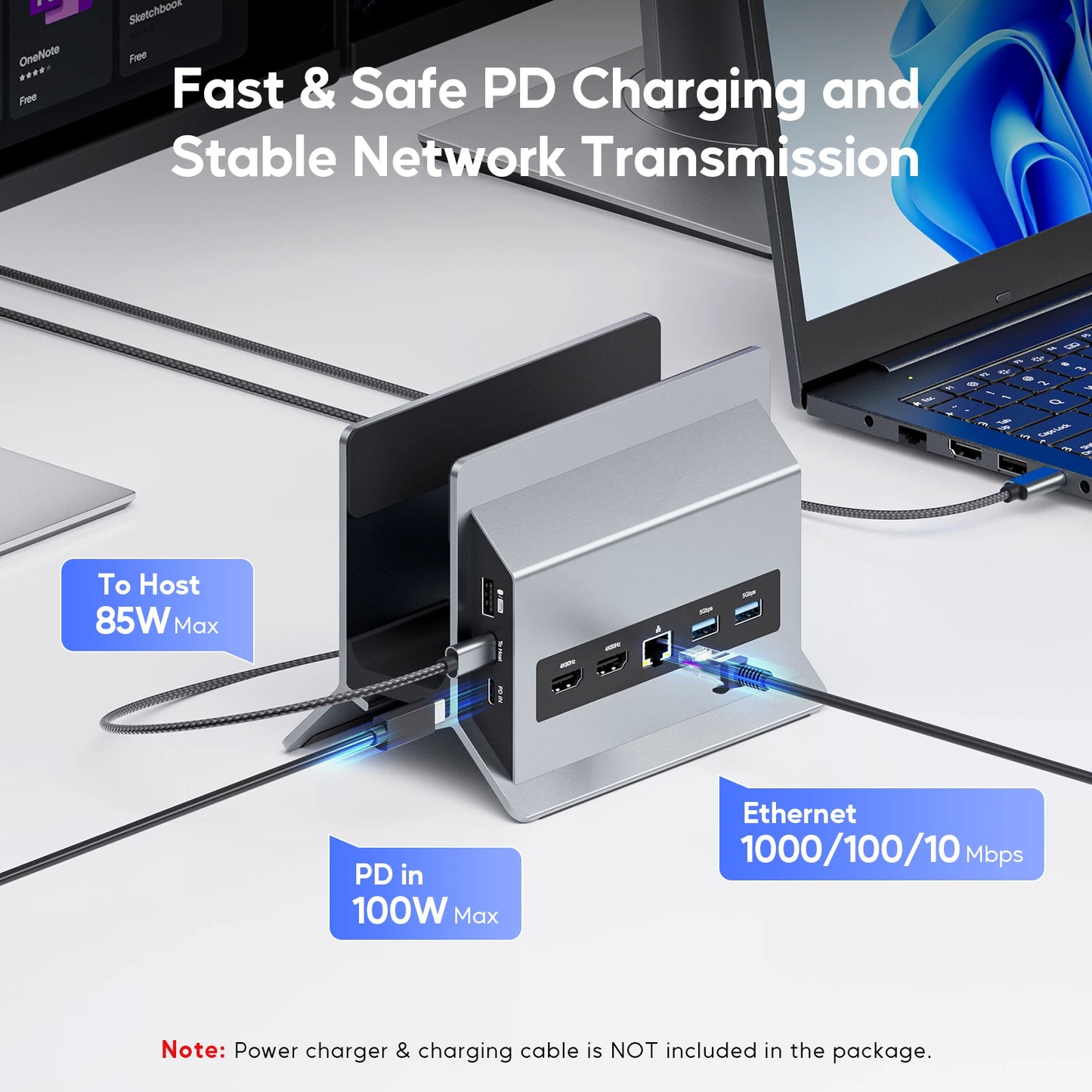 USB-C 10Gbps Dual Monitor Dock with Power Delivery