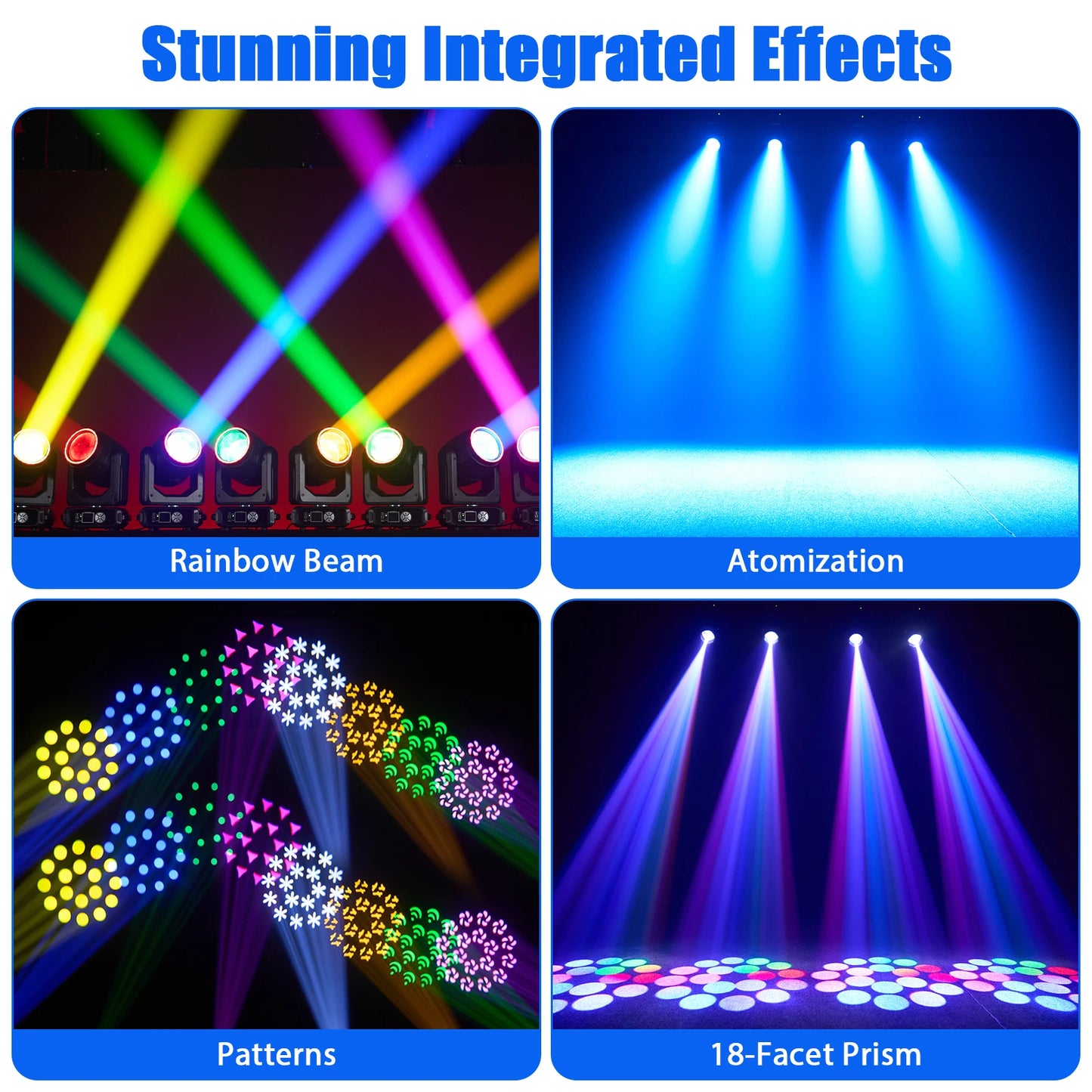 200W LED Beam Moving Head Light DMX Stage Effect