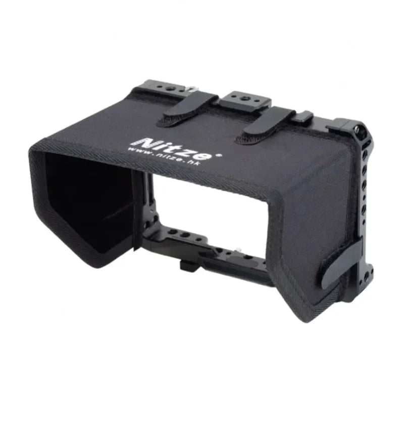 5 Inch Video Assist Monitor Cage Kit with Sunhood Mount