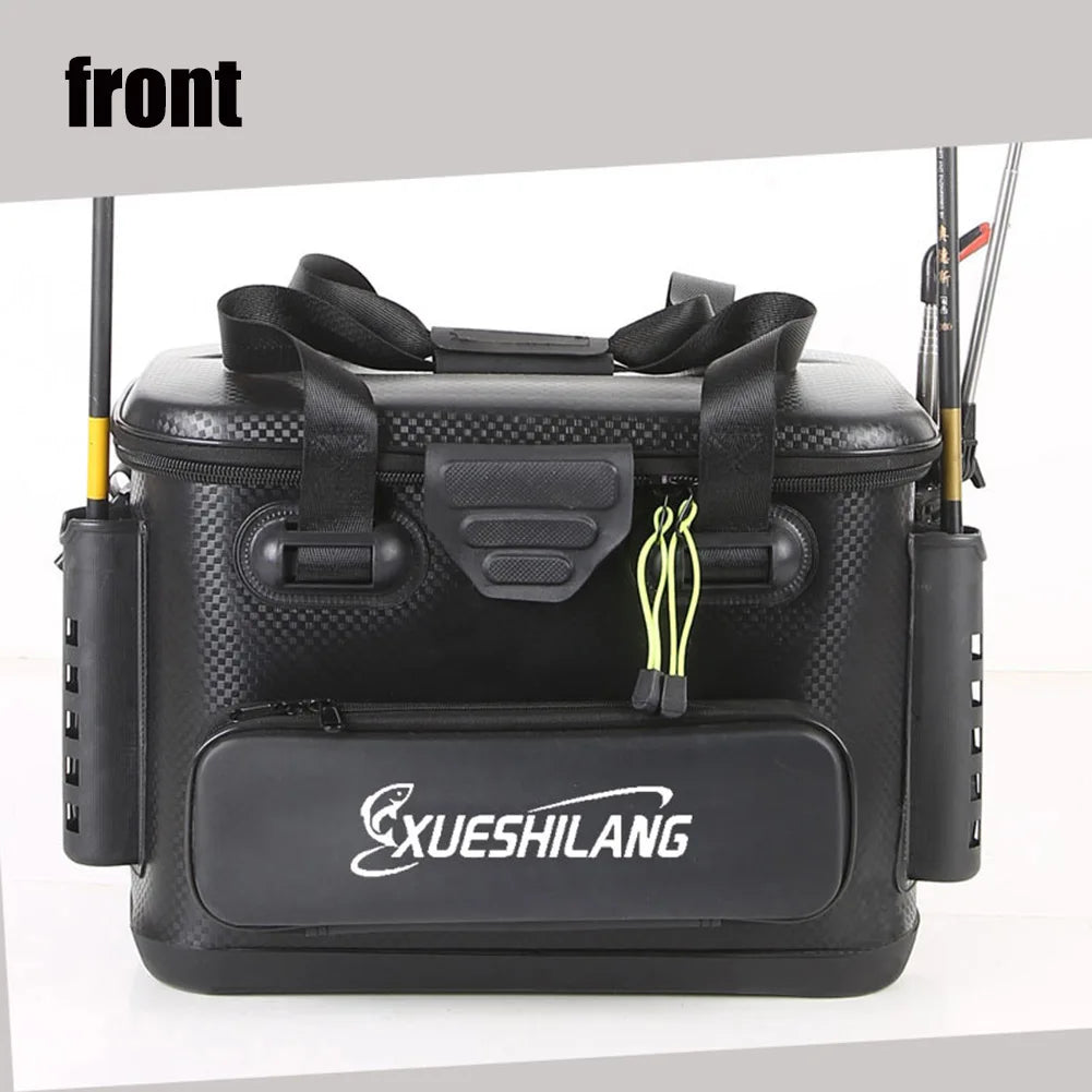 Waterproof M Size Black Fishing Bag for Rods and Gear