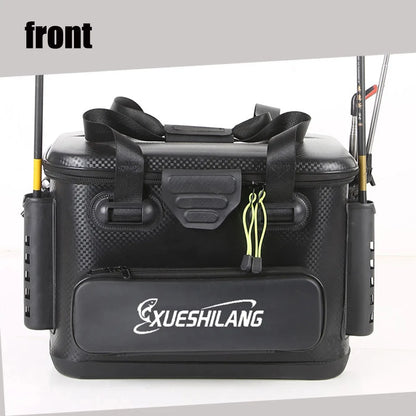 Waterproof M Size Black Fishing Bag for Rods and Gear