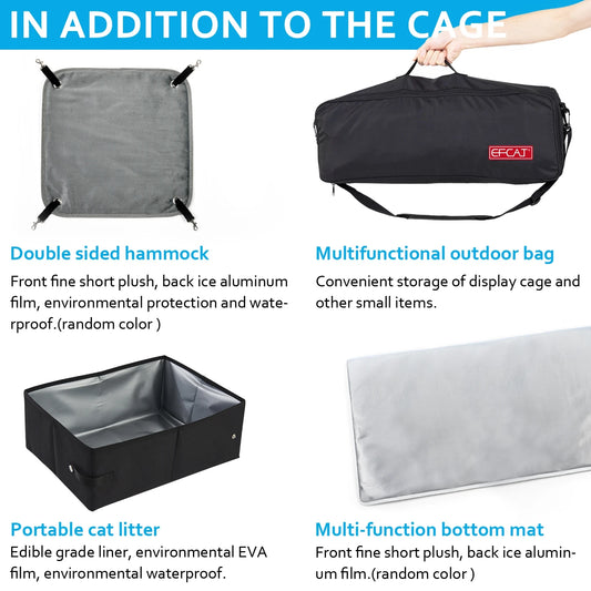 Folding Cat Display Cage for Competitions Pearl Gray