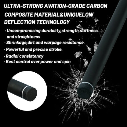 13mm Carbon Fiber Pool Cue Shaft with Sound Absorb Foam