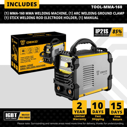160A Portable Inverter ARC Welder with IGBT Technology