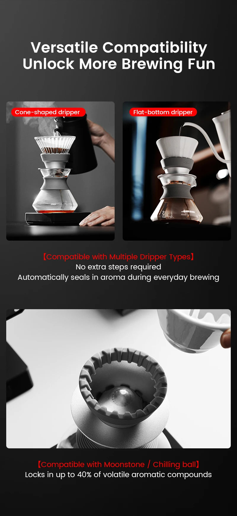 Glass Coffee Server Carafe for Pour Over Brewing