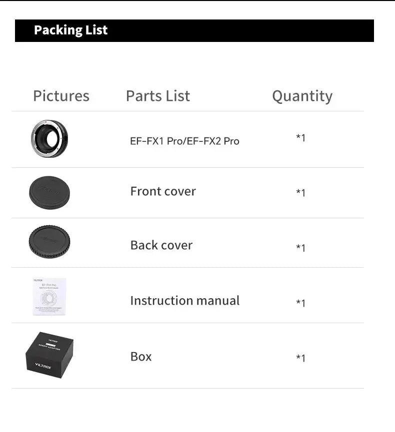 0.71x Autofocus Adapter Ring for Canon EF to Fuji XF