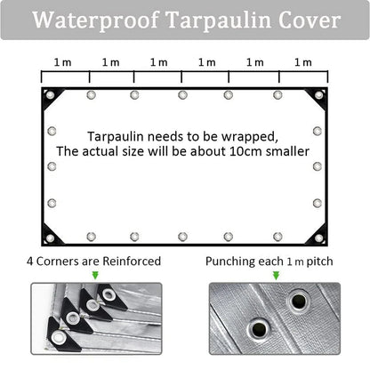 5x6m Heavy Duty Waterproof Tarp Camping Cover