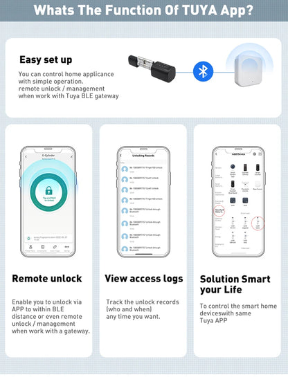 App Controlled Biometric Mortise Lock 30/30