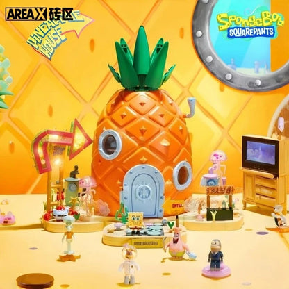 SpongeBob Tentacles Stone House Building Block Model Set With Box