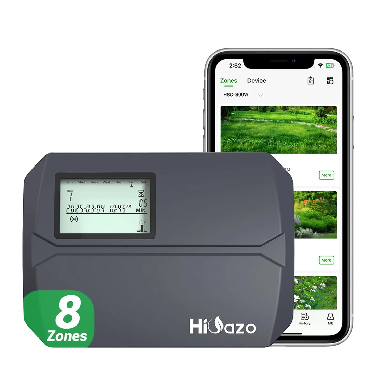 Smart 8-Zone Garden Irrigation Controller for Lawn & Courtyard