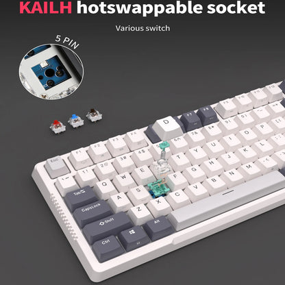 RK H81 Mechanical Keyboard Black Skycyan Switch RGB Wireless