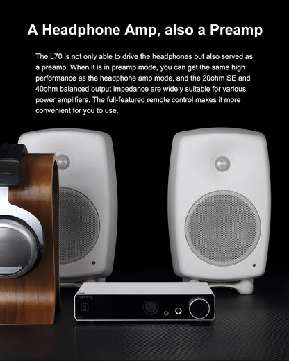 High Fidelity NFCA Headphone Amplifier with XLR and Remote Silver