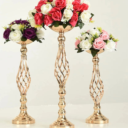 52cm Gold Candelabra Flower Holder 10-Piece Set