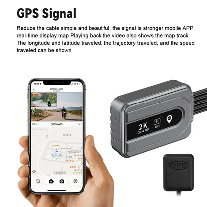 Motorcycle 2K DVR Camera with GPS 64GB