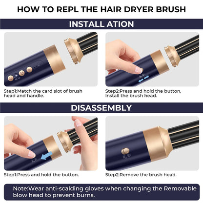 Ionic Hair Dryer Brush High-Speed 7 in 1
