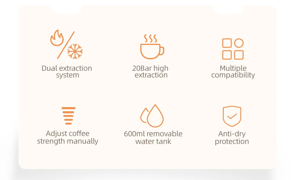20Bar Hot & Cold Pod Coffee Maker Black