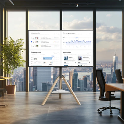 Height Adjustable Floor TV Stand for 40-75" Screens