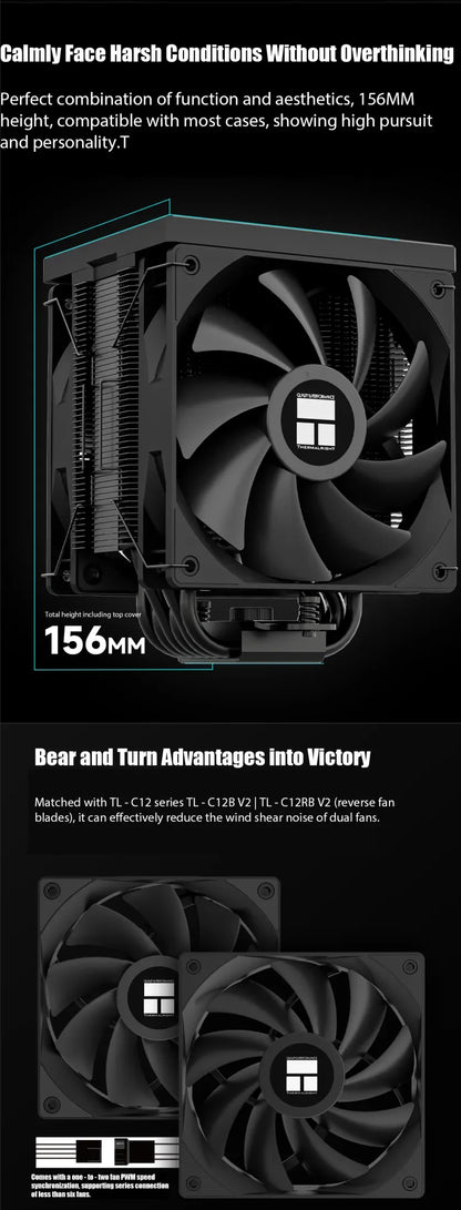 Thermalright High Performance 120mm CPU Cooler LCD White