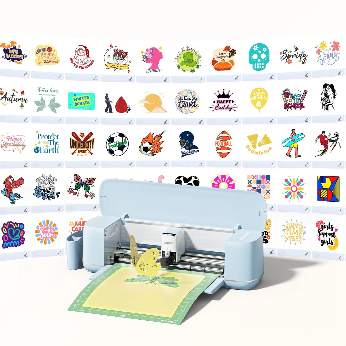 Smart DIY Cutting Machine for Crafts Apple White