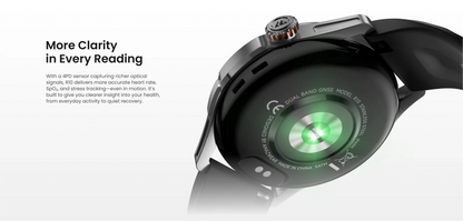 Fitness Smartwatch Black Waterproof 5ATM GPS Tracker