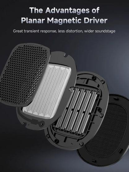 Wireless Planar Magnetic Headphones Bluetooth 5.4 Hi-Res Audio