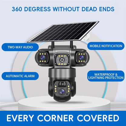 4G Solar Outdoor CCTV Camera 6K 12MP with Night Vision