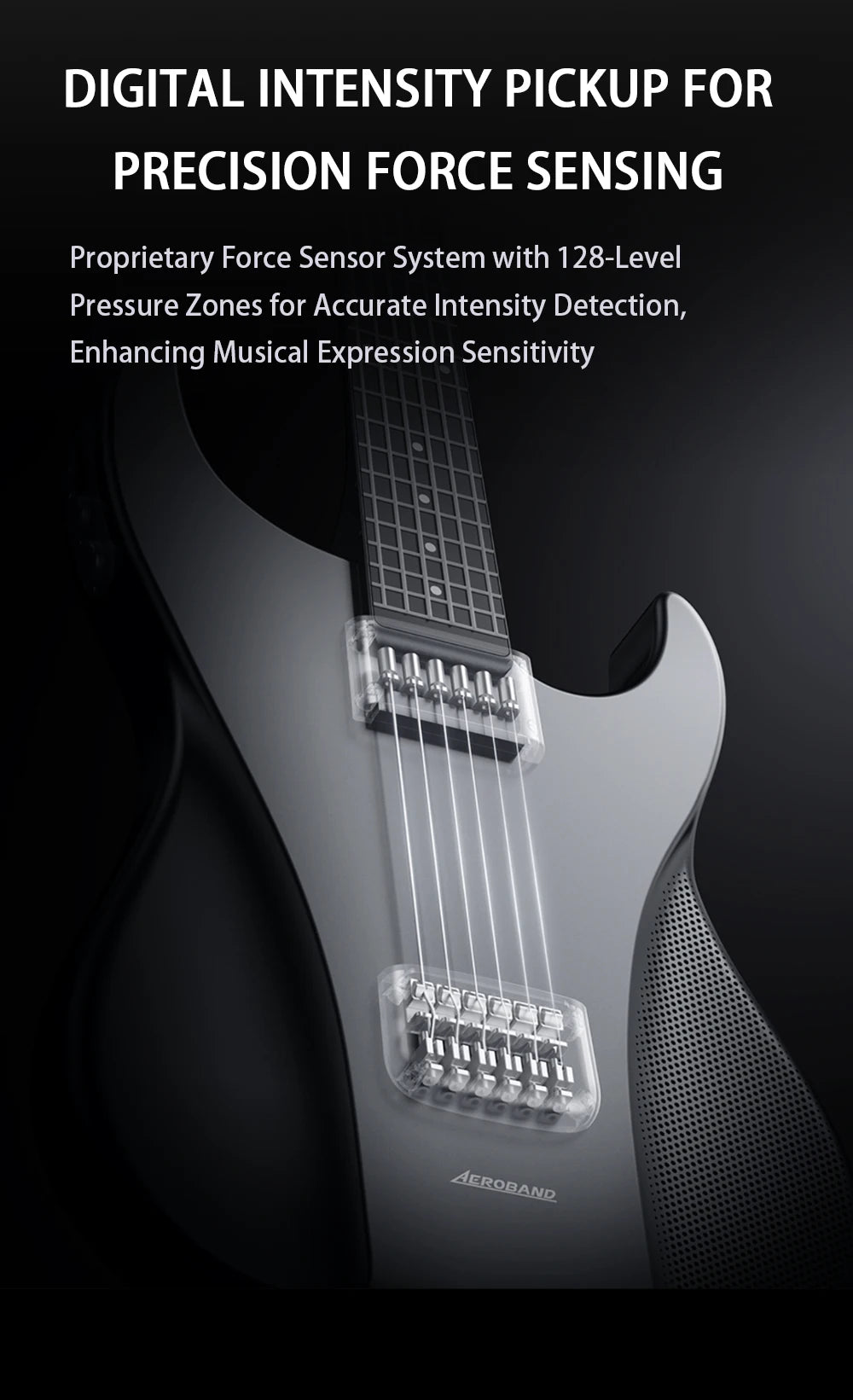 White Electric Guitar Set with Carry Bag and Built-In Speaker