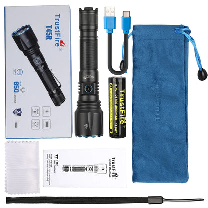 Powerful LEP Tactical Flashlight Rechargeable 1695m Long Range Torch