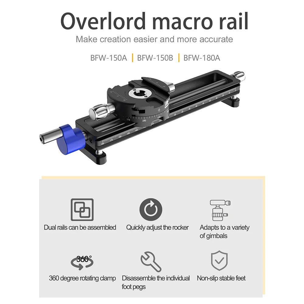 Portable SLR Camera Slider Rail Quick Mount Tripod Plate