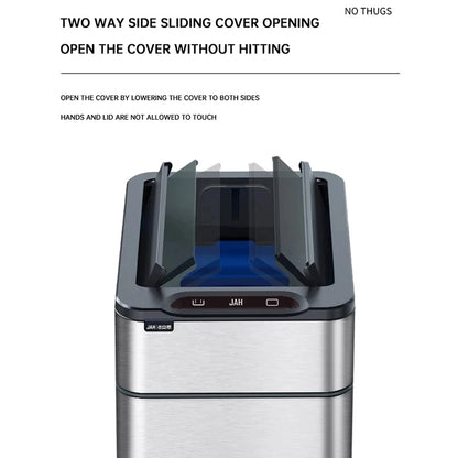 Silver 15L Automatic Touchless Rubbish Bin for Kitchen