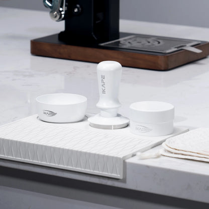 White 53.3mm Espresso Tamper Kit with Six Accessories
