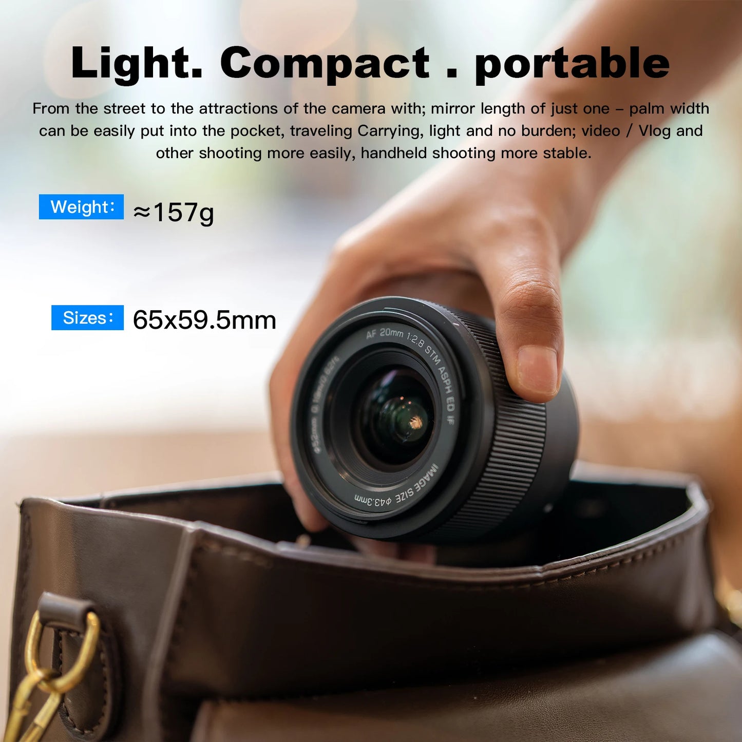 20mm F2.8 Auto Focus Wide Lens for Sony E Mirrorless